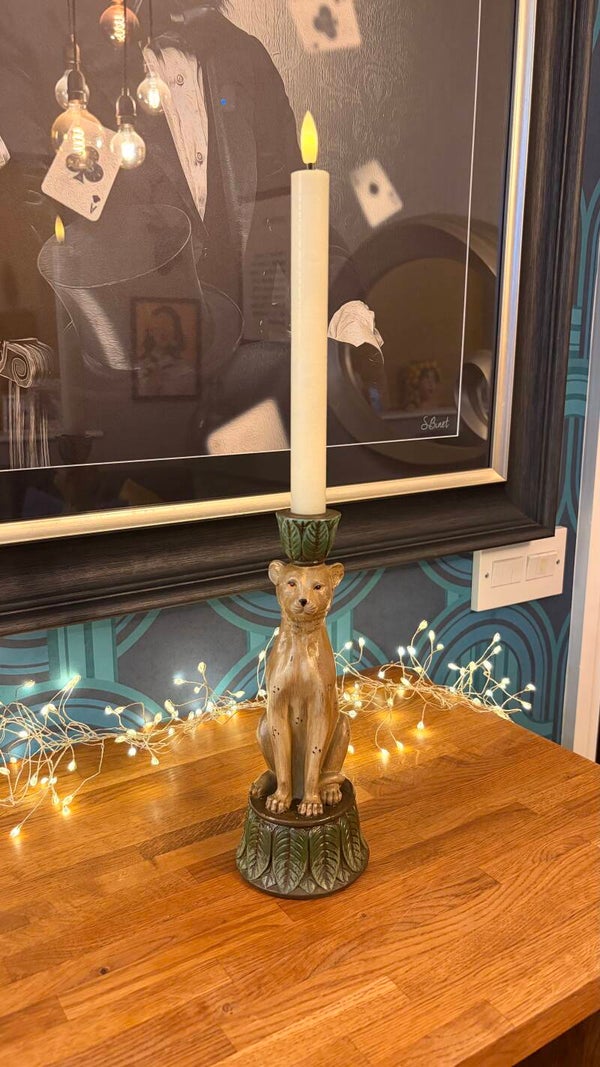 Leopard candle stick