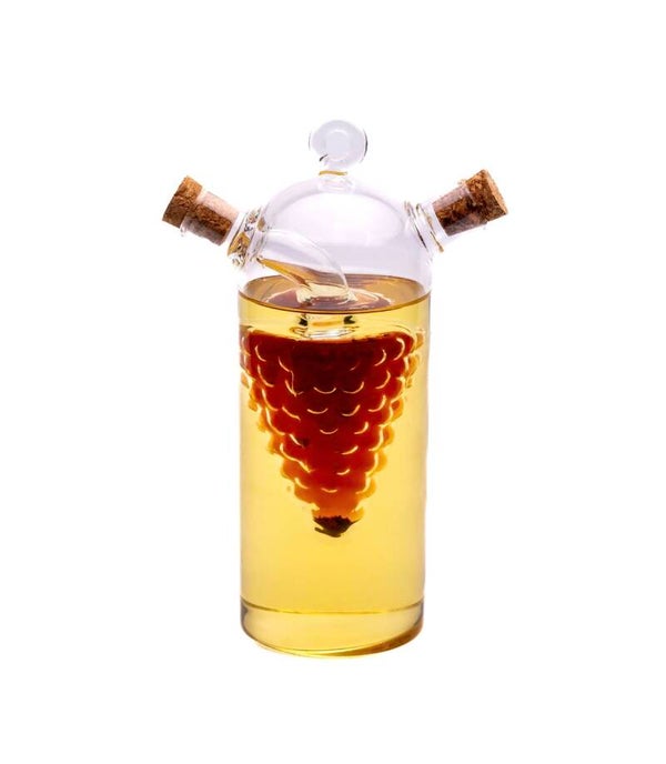 Glass olive oil and balsamic vinegar bottle