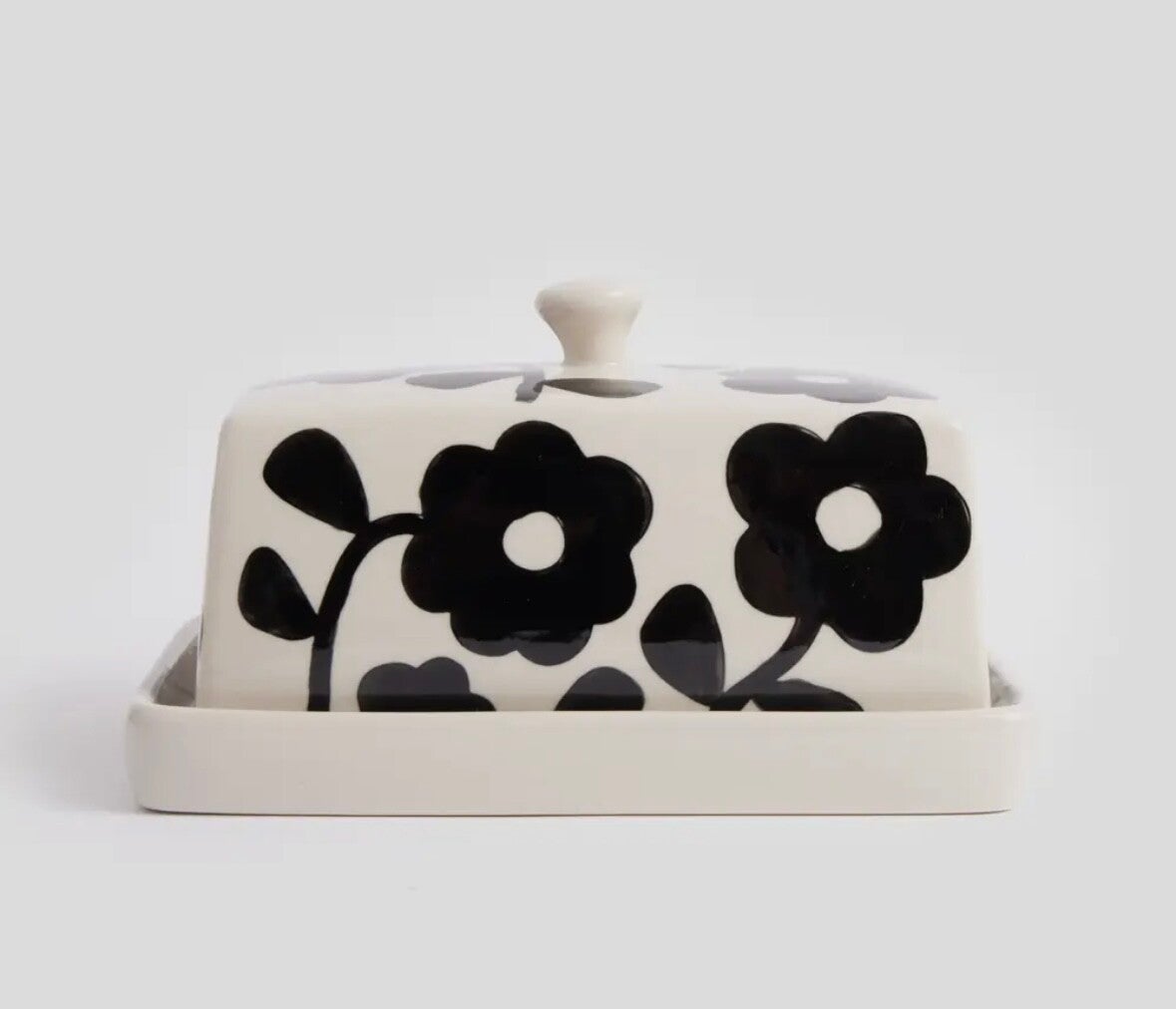 Mono Floral Butter Dish