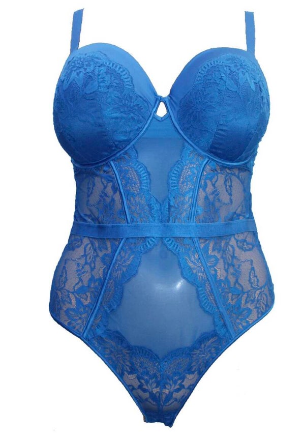 COBALT Floral Lace Underwired Bodysuit