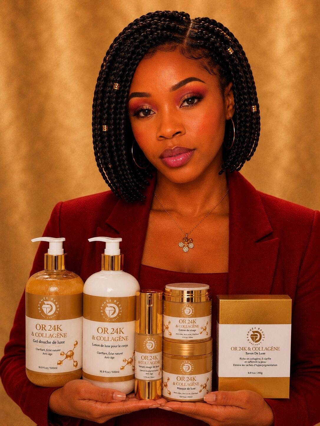 ENSEMBLE DE SOIN POUR LA PEAU 24K OR CORÉEN BIOLOGIQUE