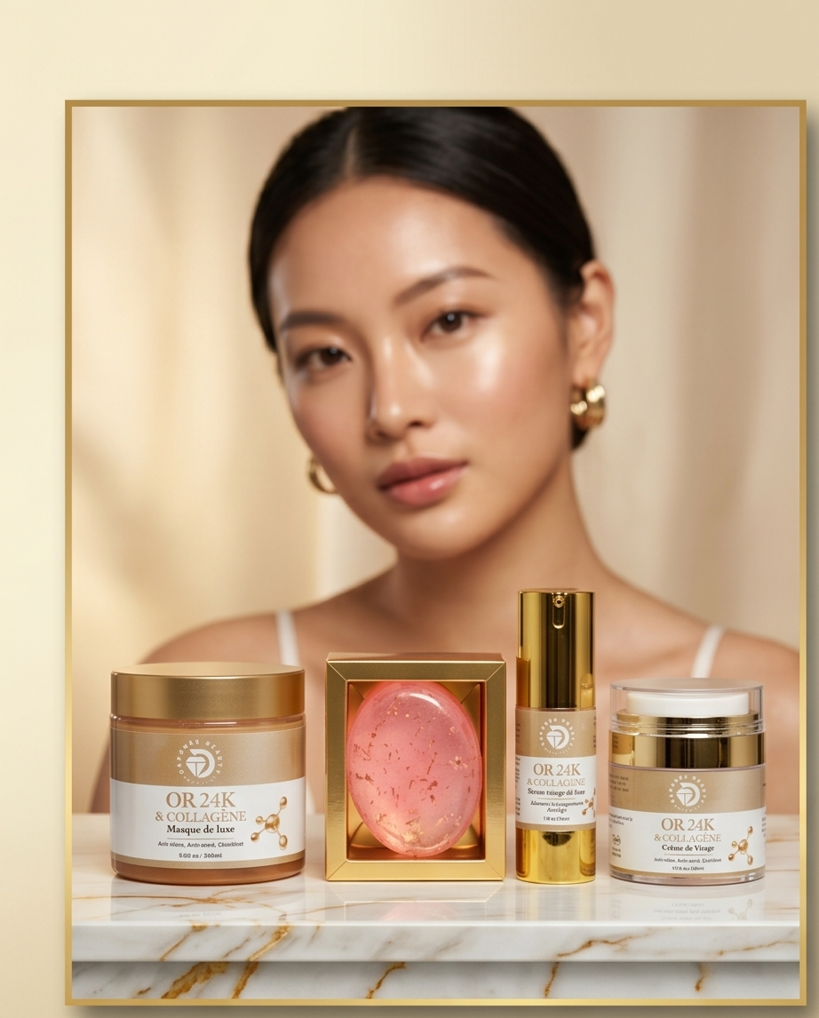 SAVON, MASQUE, SÉRUM & CRÈME DE LUXE POUR LE VISAGE