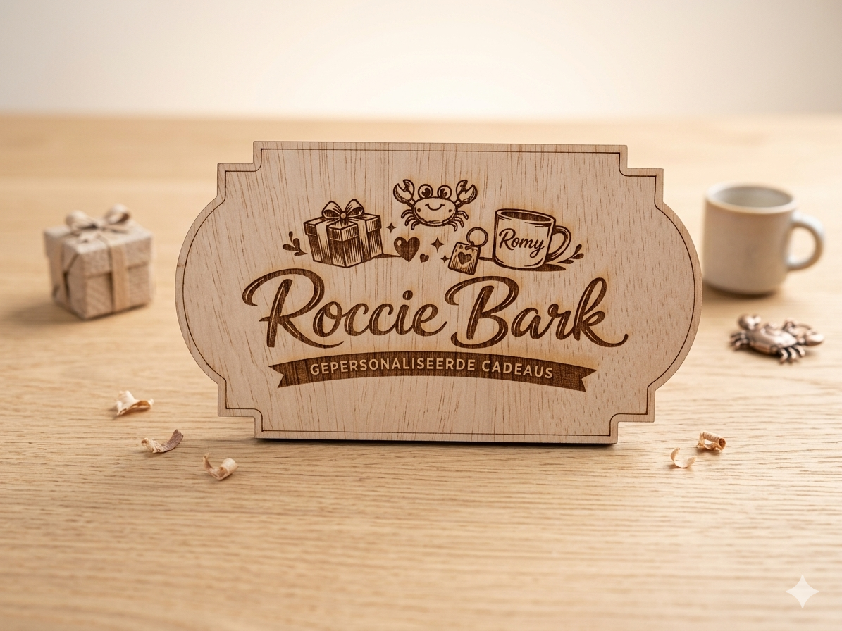 Houten bord gegraveerd