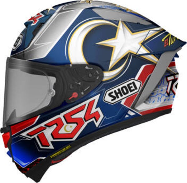 Casque intégrale X-Spirit Pro Toprak bleu-rouge-blanc