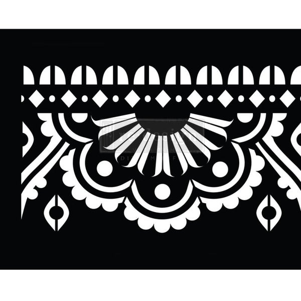 Re design with Prima Stencil Border - Mehdi border