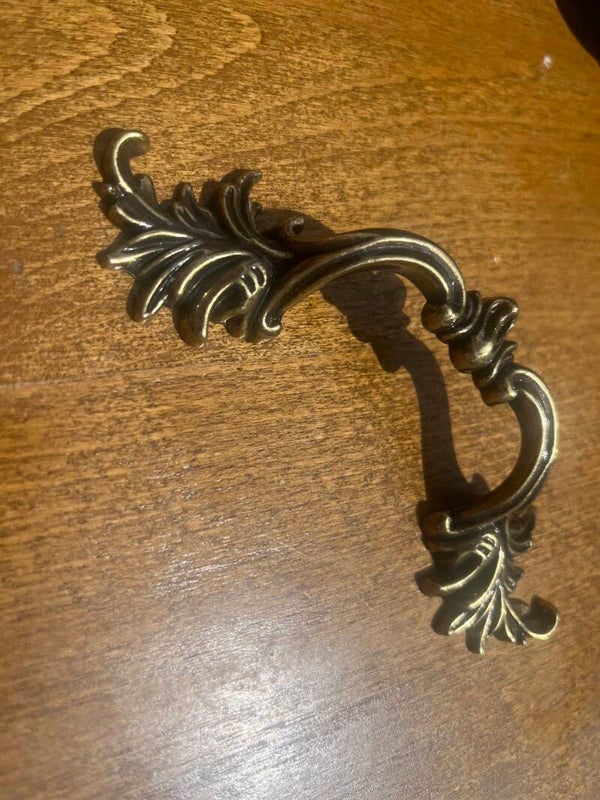 Kastknop antiek koper