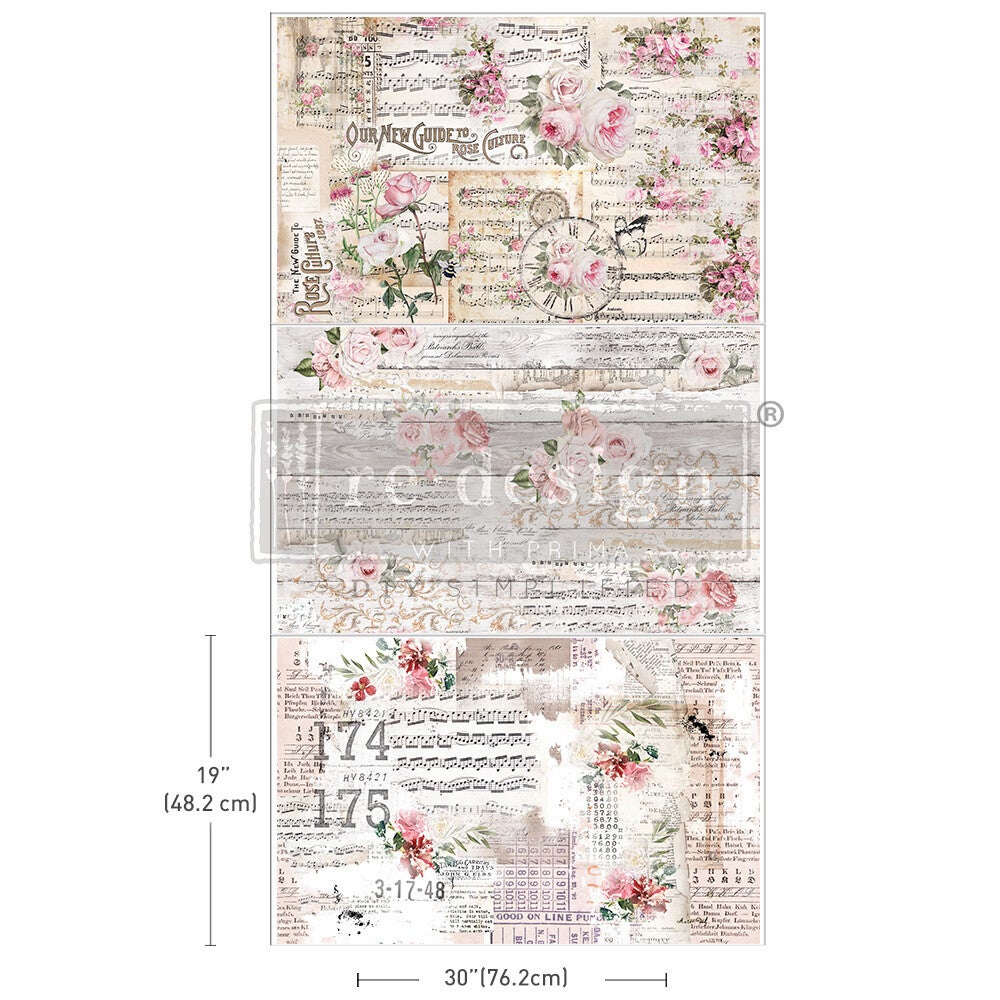 Re Design Decoupage - 3x Shabby chic sheets