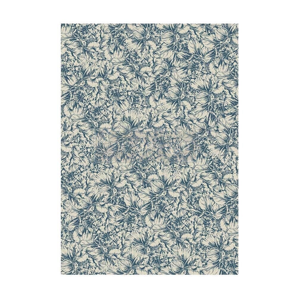 Re Design with Prima Decoupage fiber paper - blue walpaper