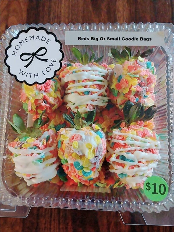 Fruity Pebbles Chocolate Coated Strawberries