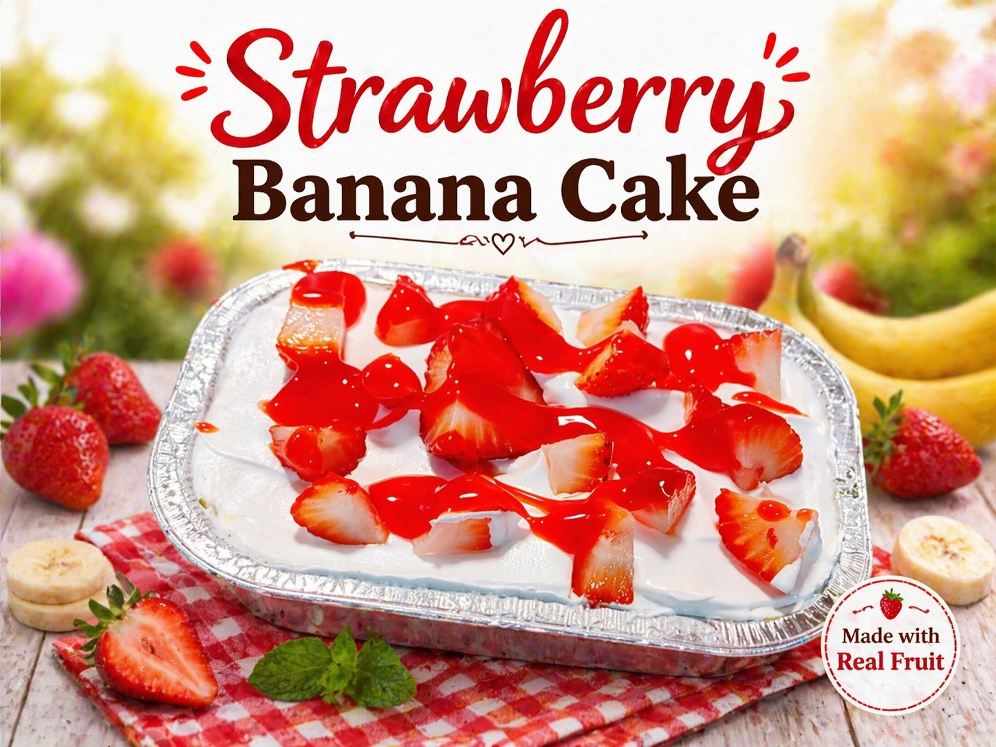 Strawberry Banana Twinkie Cake