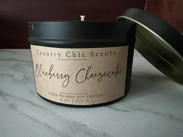 8 oz. Tin Blueberry Cheesecake Candle
