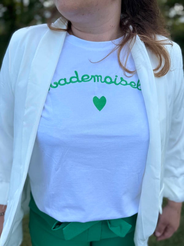T-shirt mademoiselle vert