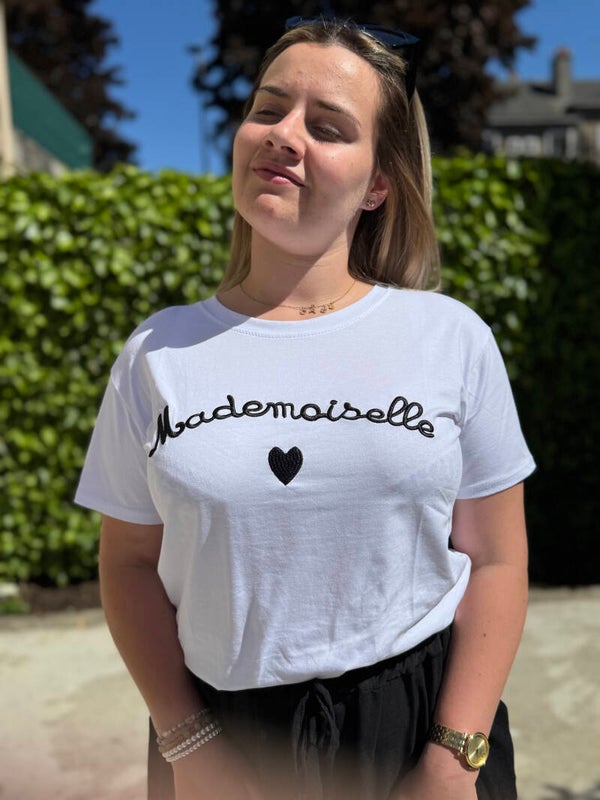 T-shirt mademoiselle noir