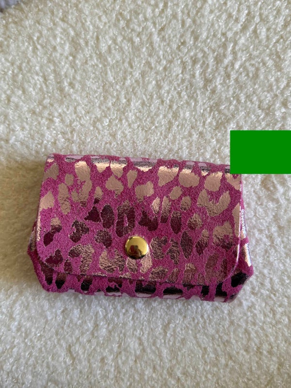 Porte-monnaie léopard Fuchsia
