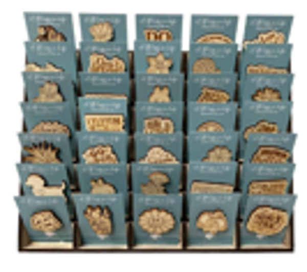 Houten Pin met een of 2 stekers prijs per set