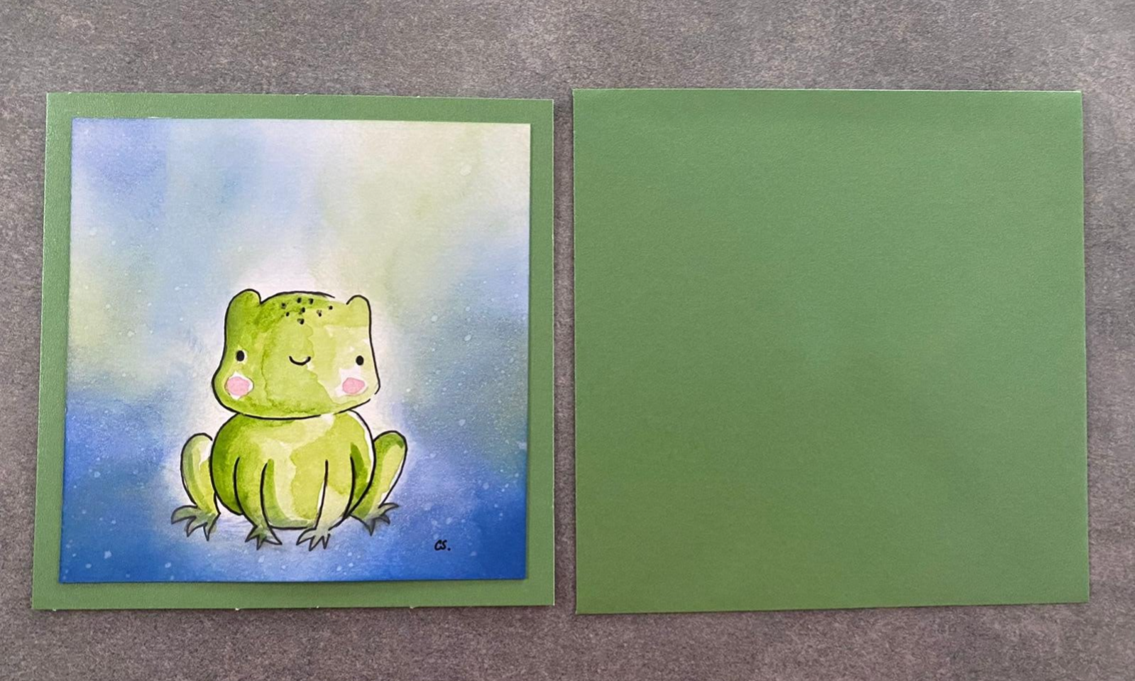 Kaartje diversen kikker groen