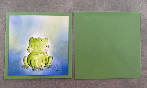 Kaartje diversen kikker groen