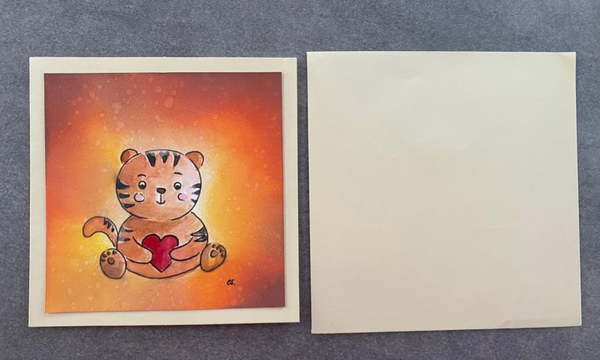 Kaartje diversen tijger oranje