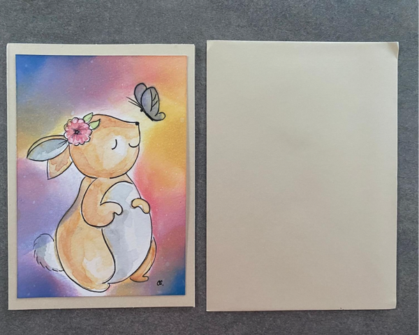 Kaartje diversen konijn meerdere kleuren