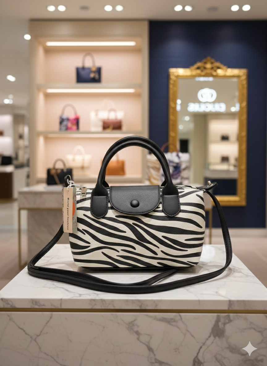 Maak een Stijlvol Statement: De "Wild Safari" Crossbody Tas – Zebraprint