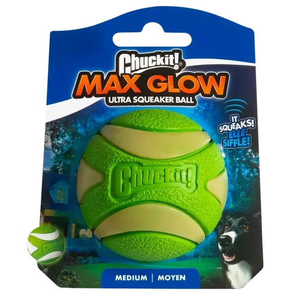 Chuckit! Max Glow Ultra Squeaker Ball