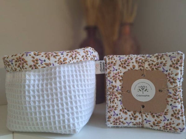 Panier et lot de 10 lingettes