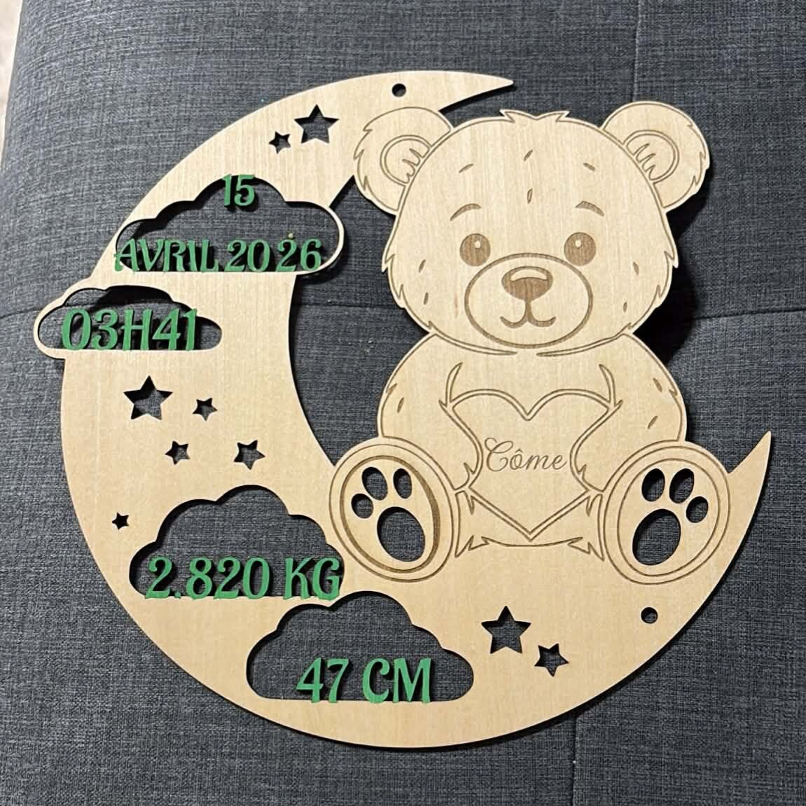 Plaque murale de naissance