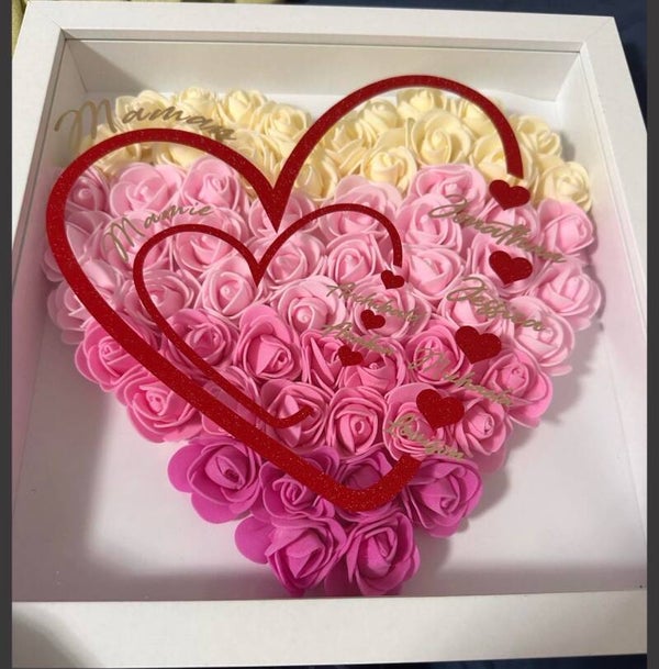 Cadre coeur floral