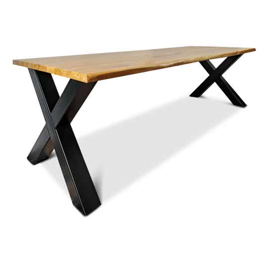 Eiken boomstamtafel 260 x 100 x 76 cm