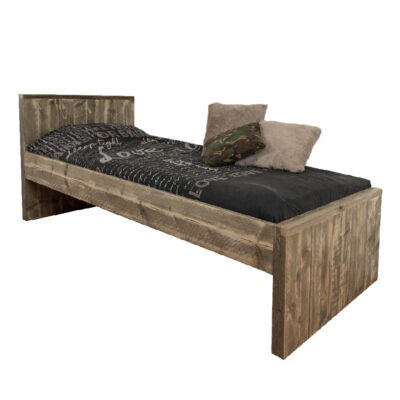 Steigerhouten Bed voor 1 Persoon
