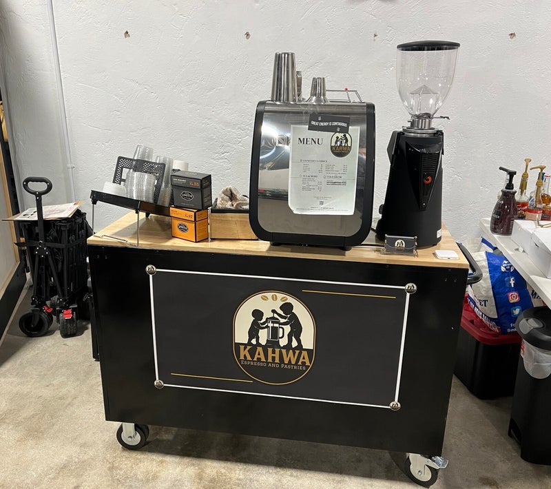 Kahwa Espresso & Pastries mobile coffee cart and team in Danvers, MA