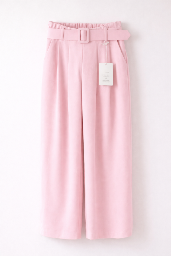 Pastelowe spodnie z szerokimi nogawkami