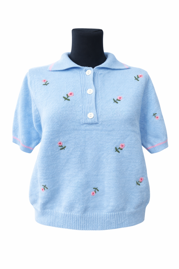 Niebieska bluzeczka z wiskozy