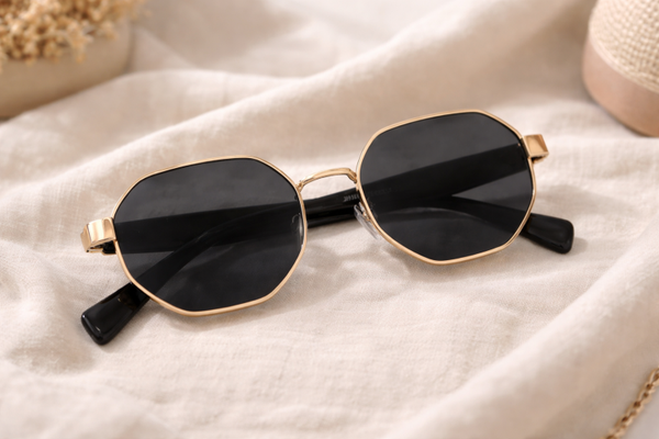 Ośmiokątne geometryczne okulary