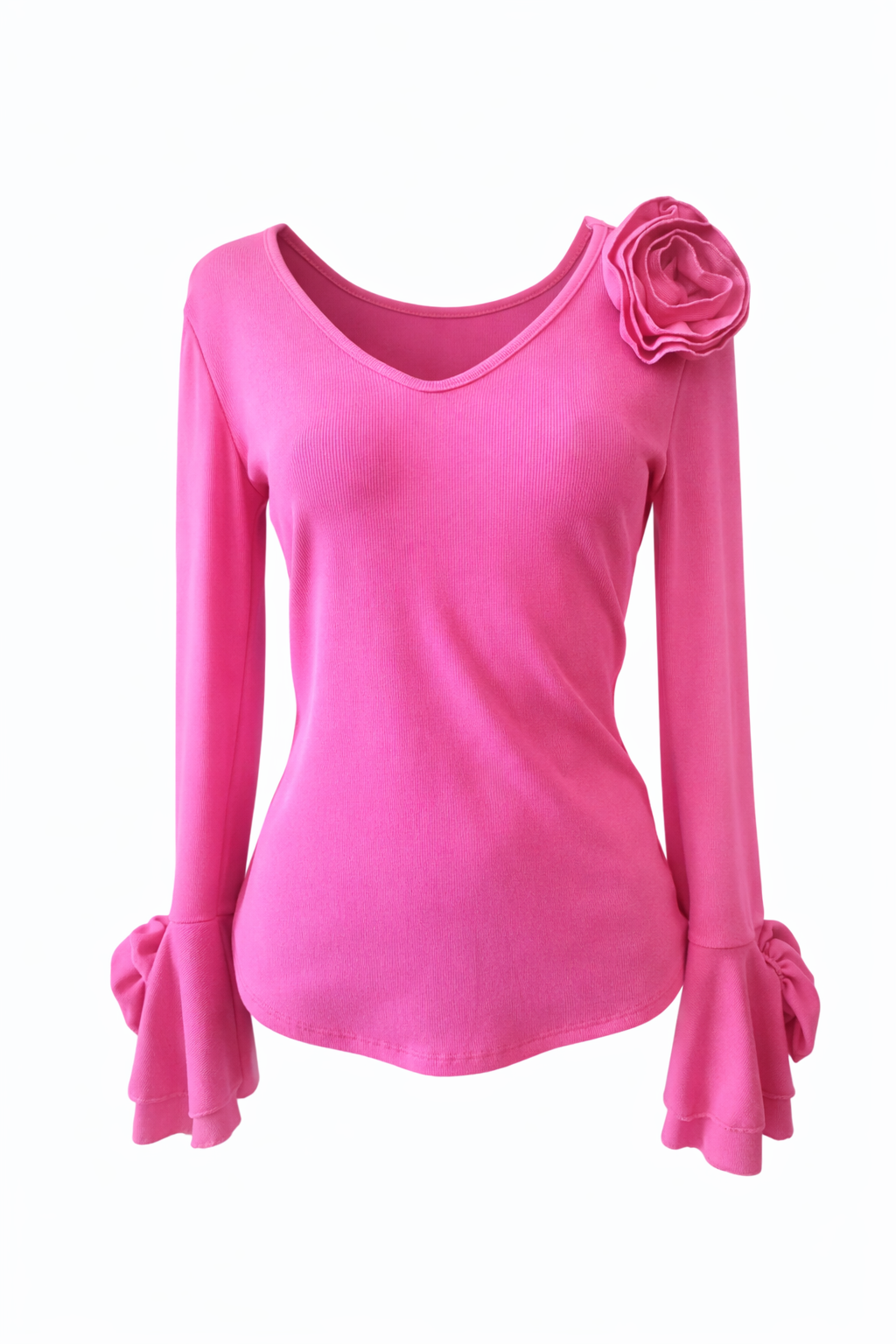 Bluzka Rossa  z dekoltem i falbanką