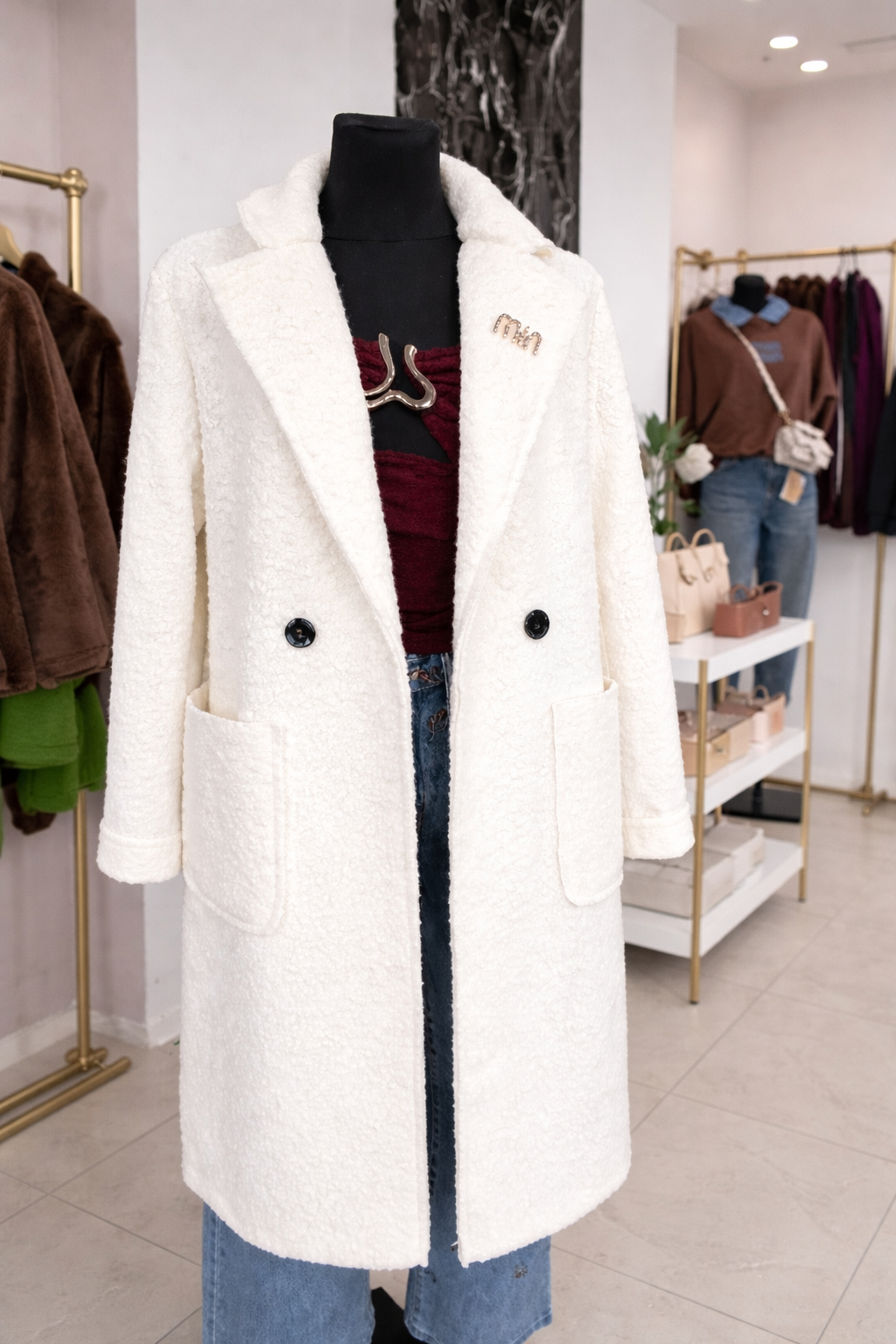 Płaszcz oversize baranek