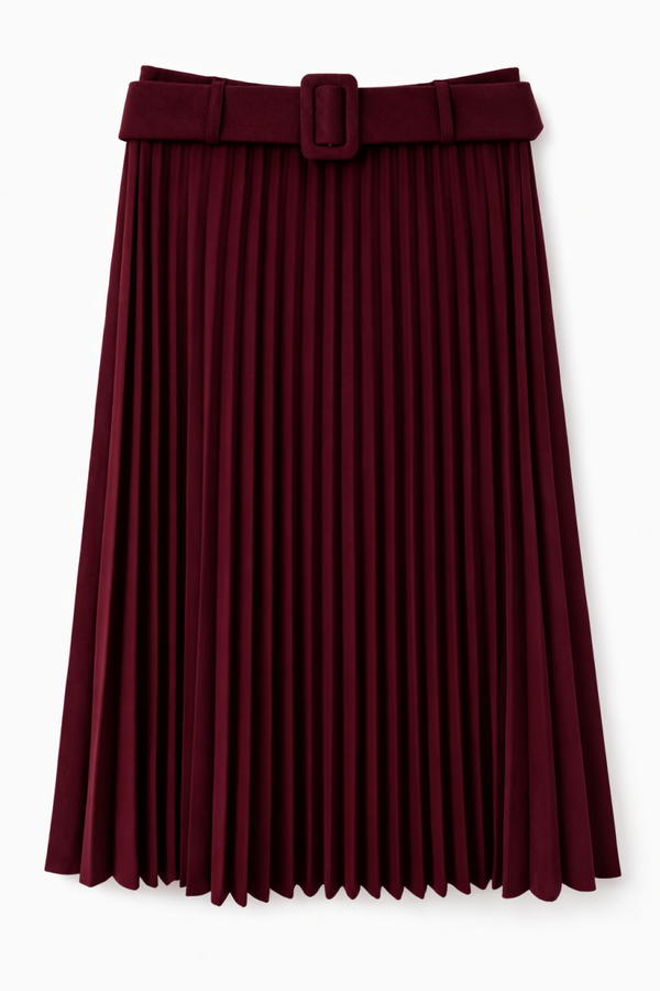 Elegancka, plisowana spódnica zamsz