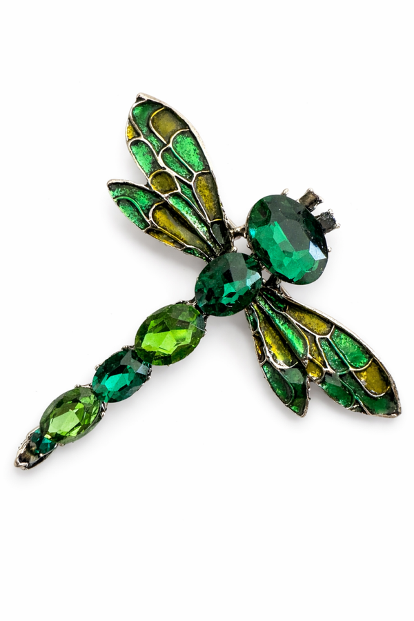 Piękna broszka w kształcie ważki