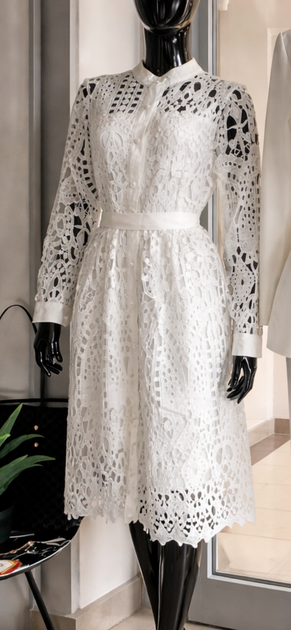 Elegancka biała koronkowa sukienka – romantyczny HIT! boho style pinterest XL