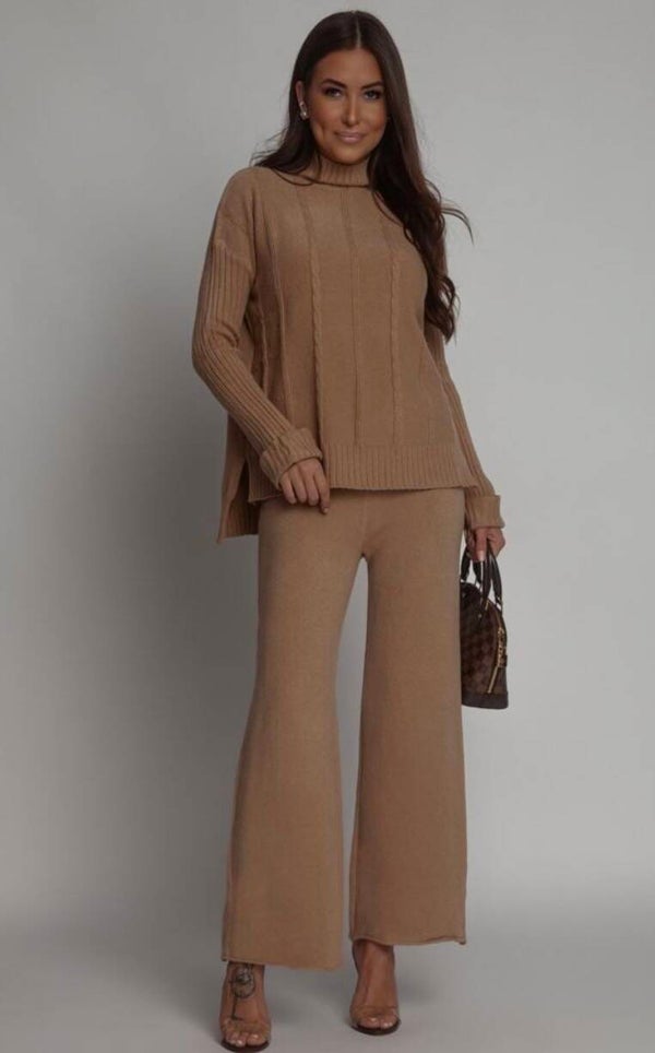 Karmowelowy komplet z wiskozy