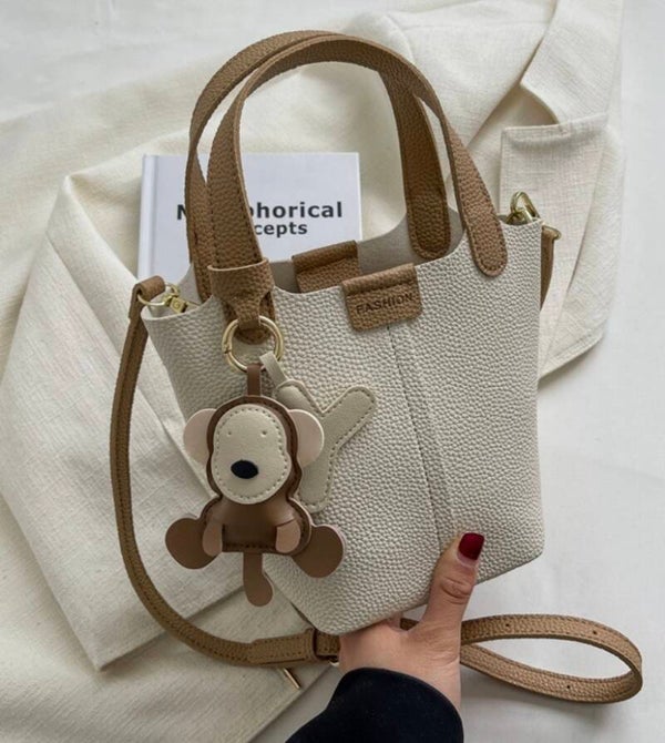 Nowa modna luksusowa torebka Kolorowe bloki  Torba typu Bucket Casual Pojedyncza torba na ramię Crossbody