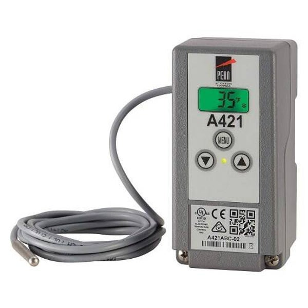 Johnson Controls NEMA 1 Electronic Temperature Control | 120/240 VAC SKU #:A421ABC-02C-JCS MFG #:A421ABC-02C