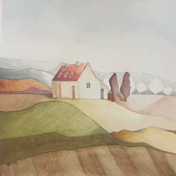 SOLD - Cottage in the Fields (Requires Framing)