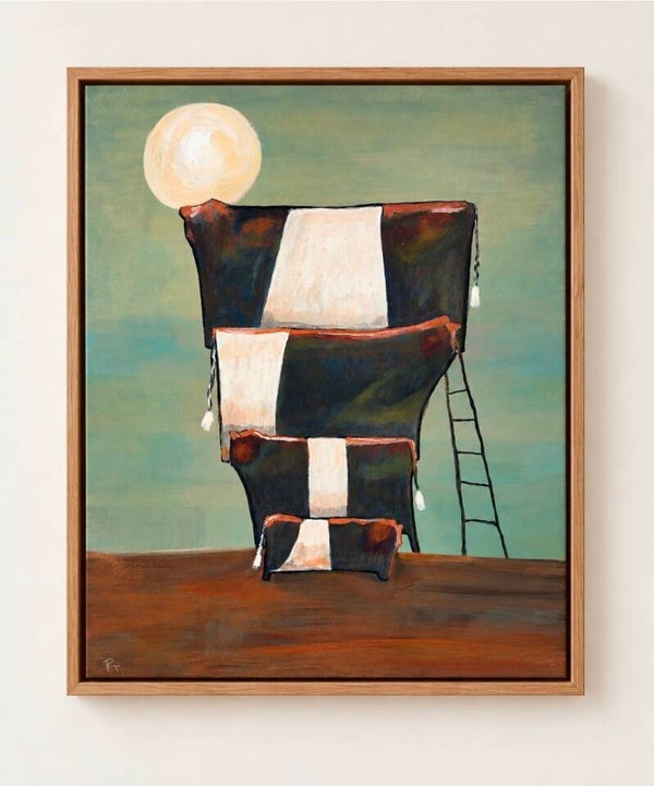 What Cows Get Up To At Night (Framed Canvas)