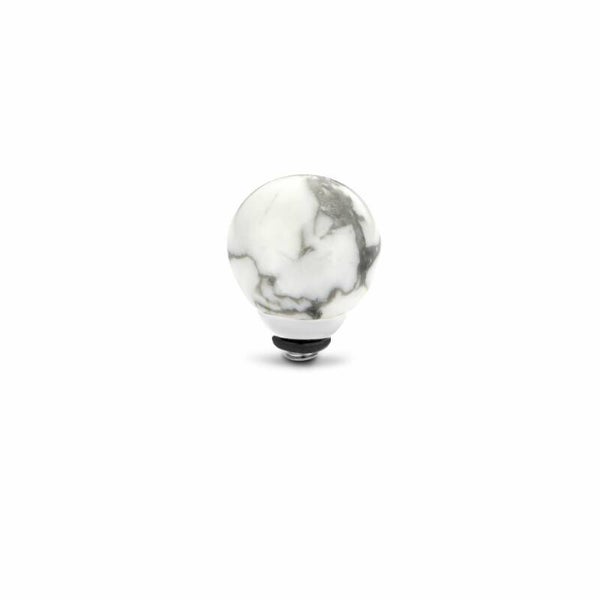 Melano Jewelry Twisted Gem Ball Steentje Howlite