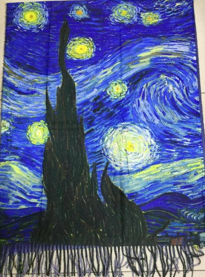 Kunst Sjaal Vincent van Gogh De Sterrennacht | Petit Cavalier