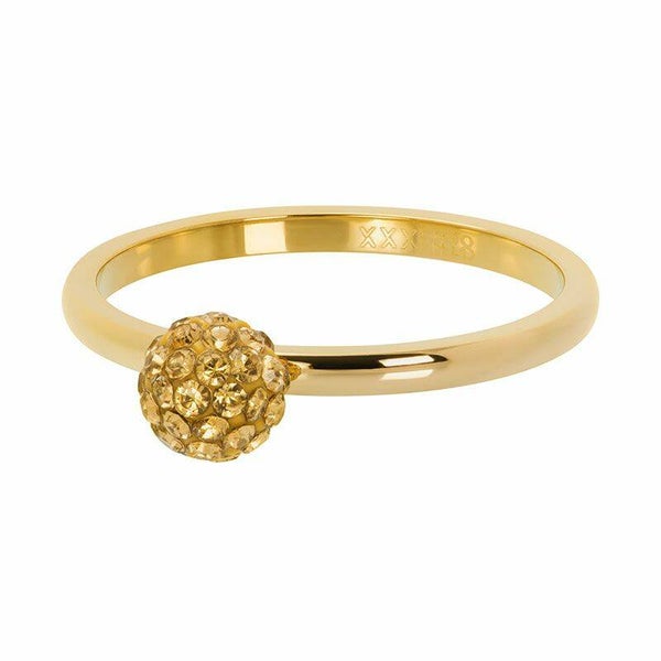 iXXXi Jewelry vulring 2mm 1 Ball Fill Clear Crystal Goud