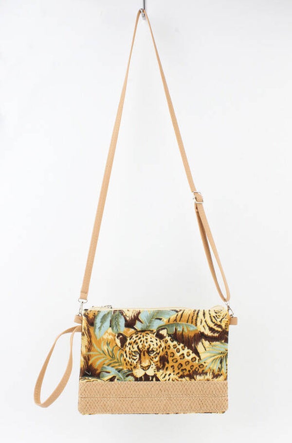 Crossbody/Clutch met Tijgerprint