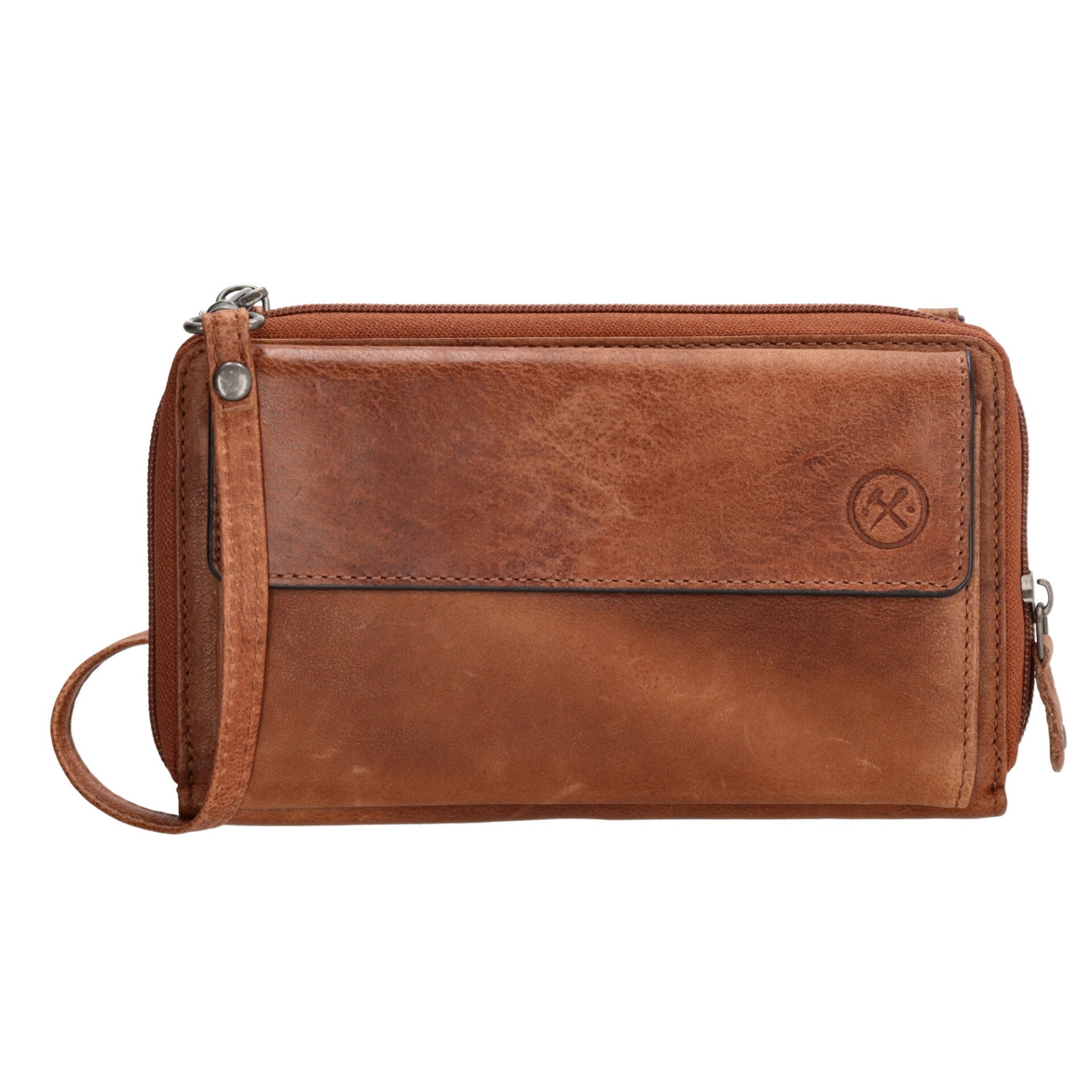 Hide & stitches Paint Rock Telefoontasje 20412 Cognac