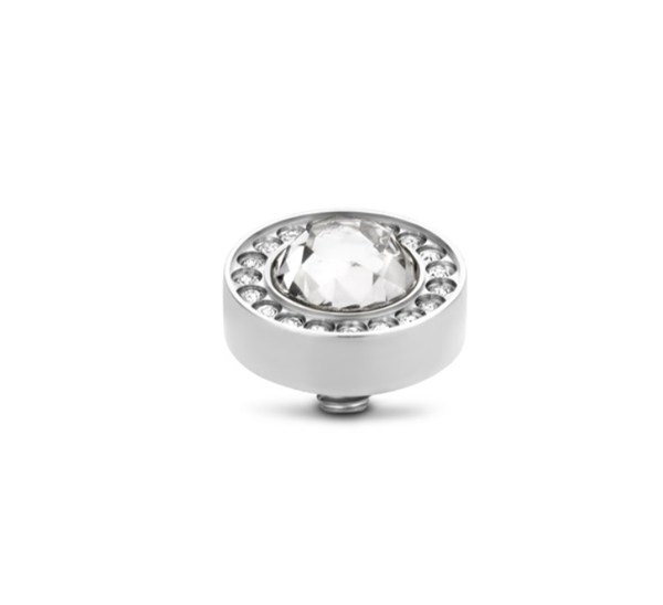 Melano Jewelry Twisted Halo Round cz Crystal
